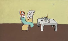 ORIGINAL Gouache Painting by Raymond Savignac, Circa 1960