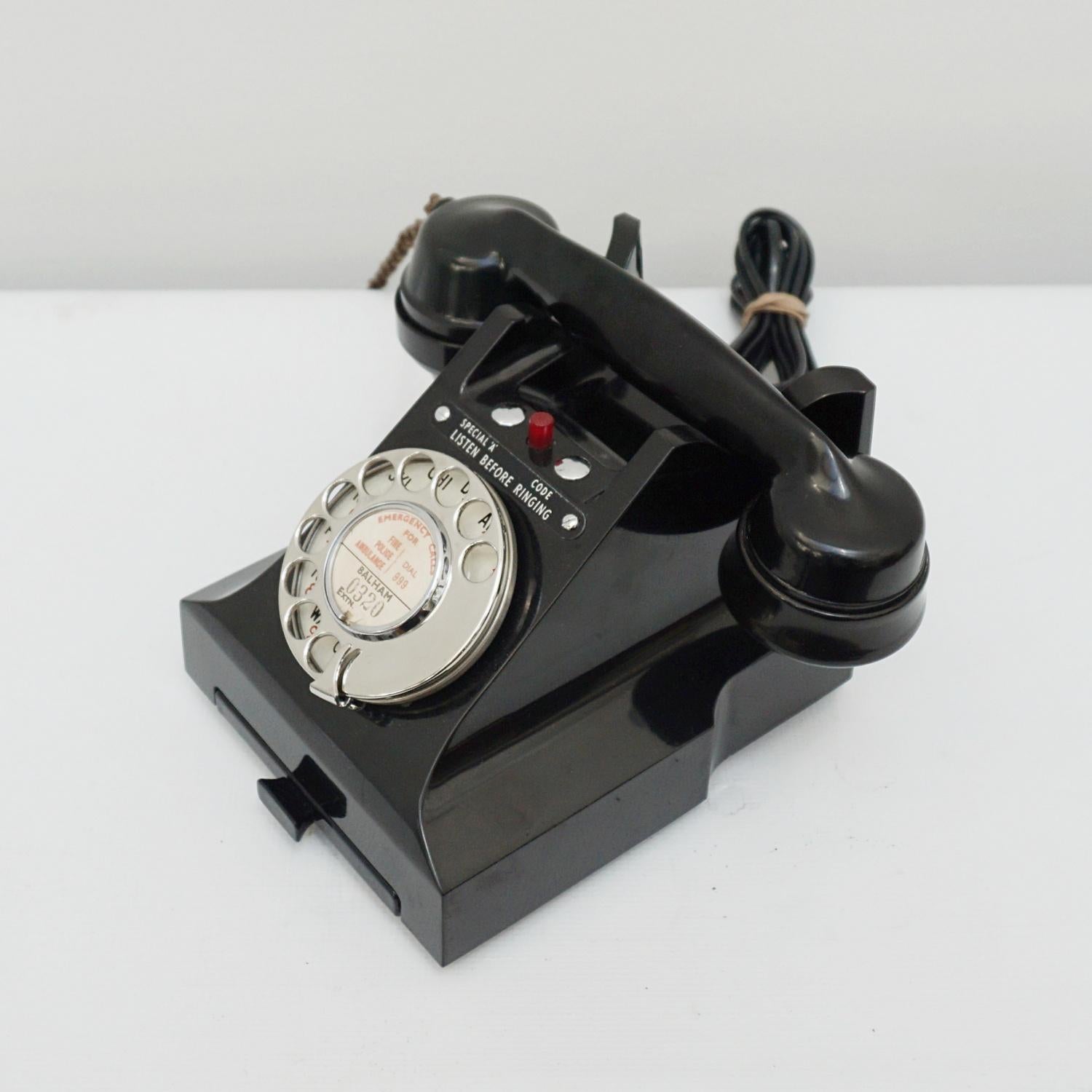 English Original GPO Black Bakelite Telephone