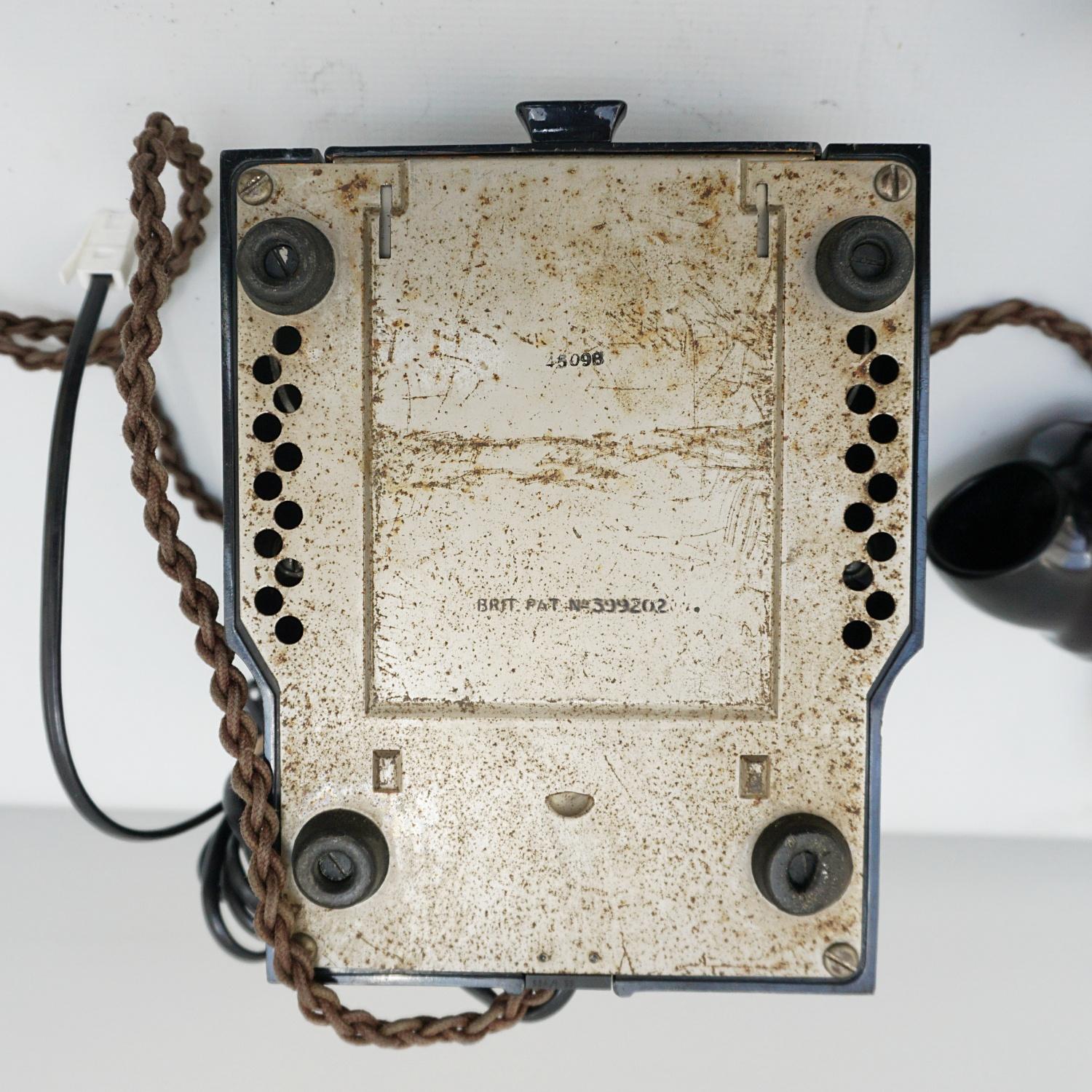 Mid-20th Century Original GPO Black Bakelite Telephone