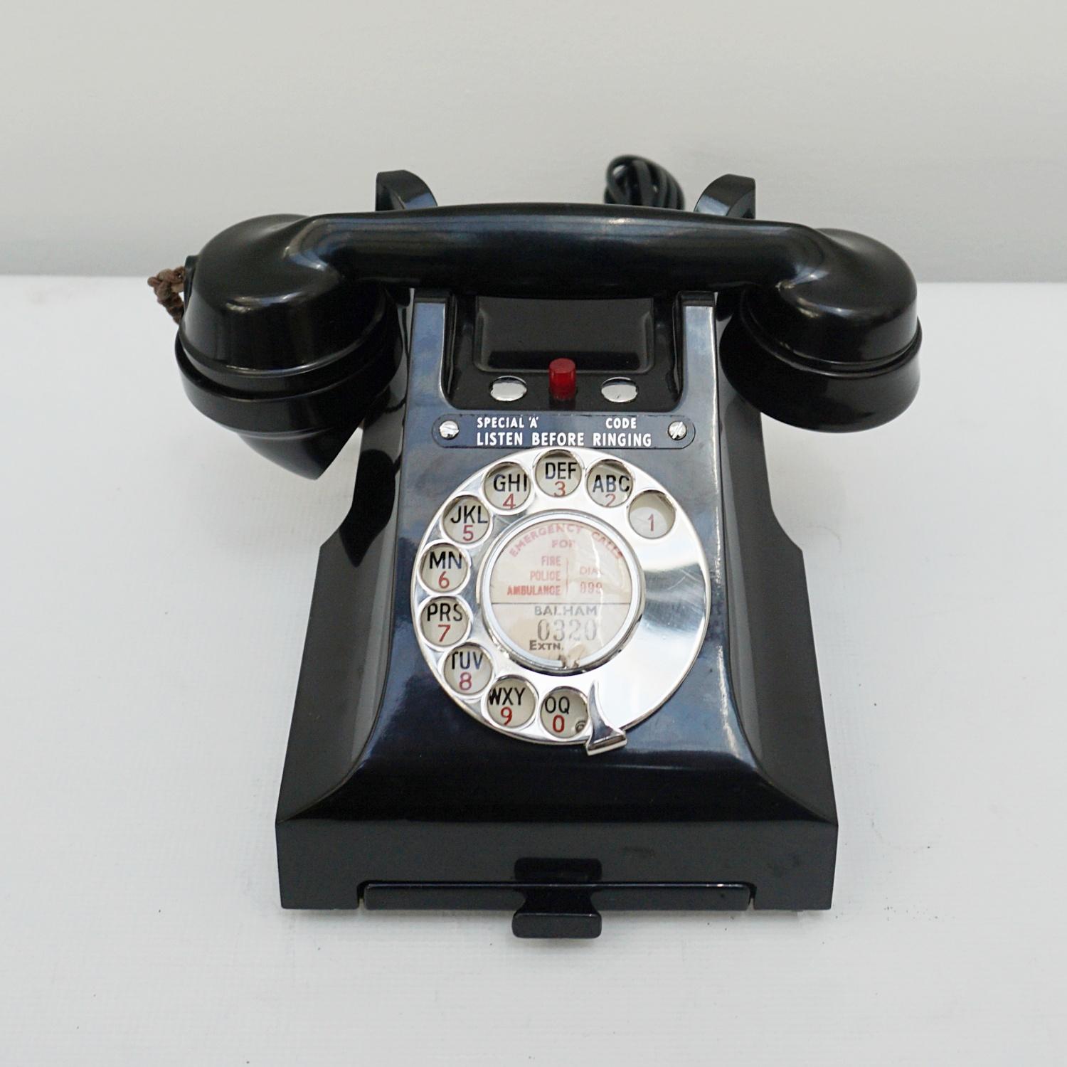 Original GPO Black Bakelite Telephone 1