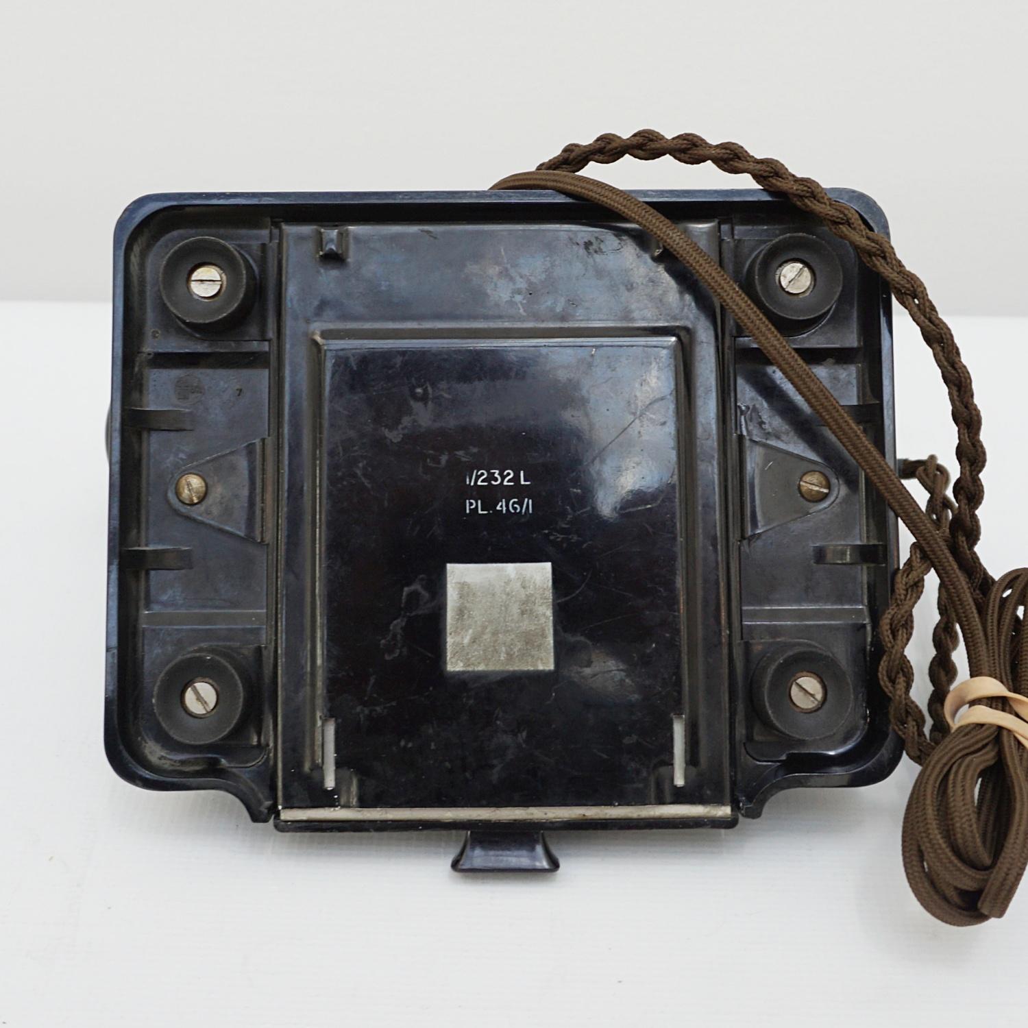 Mid-20th Century Original GPO Model 232L Black Bakelite Telephone Circa 1930