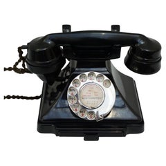 Original GPO Model 232L Black Bakelite Telephone Circa 1930
