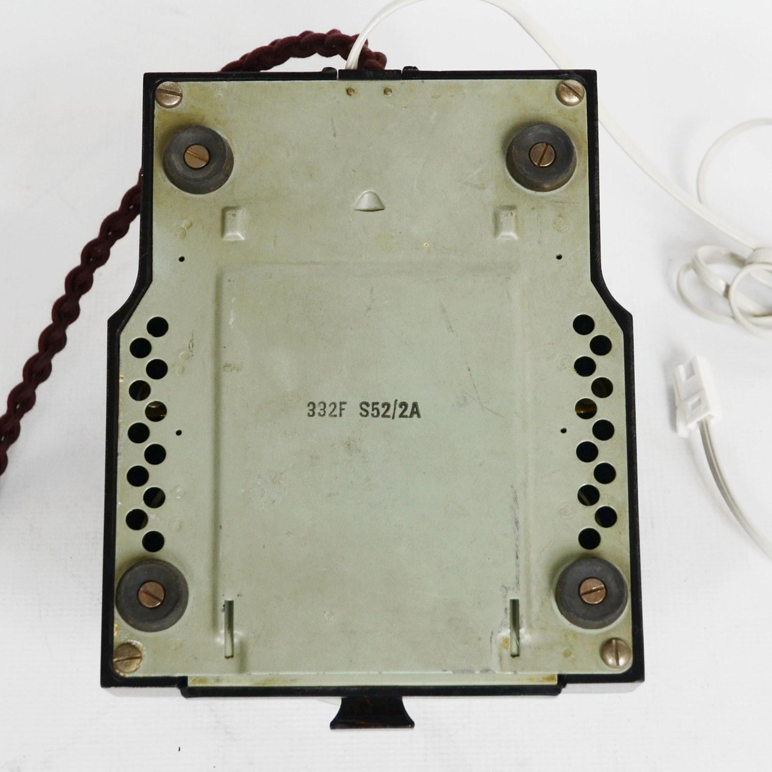 Mid-20th Century Original GPO Model 312L Black Bakelite Telephone Full Working Order