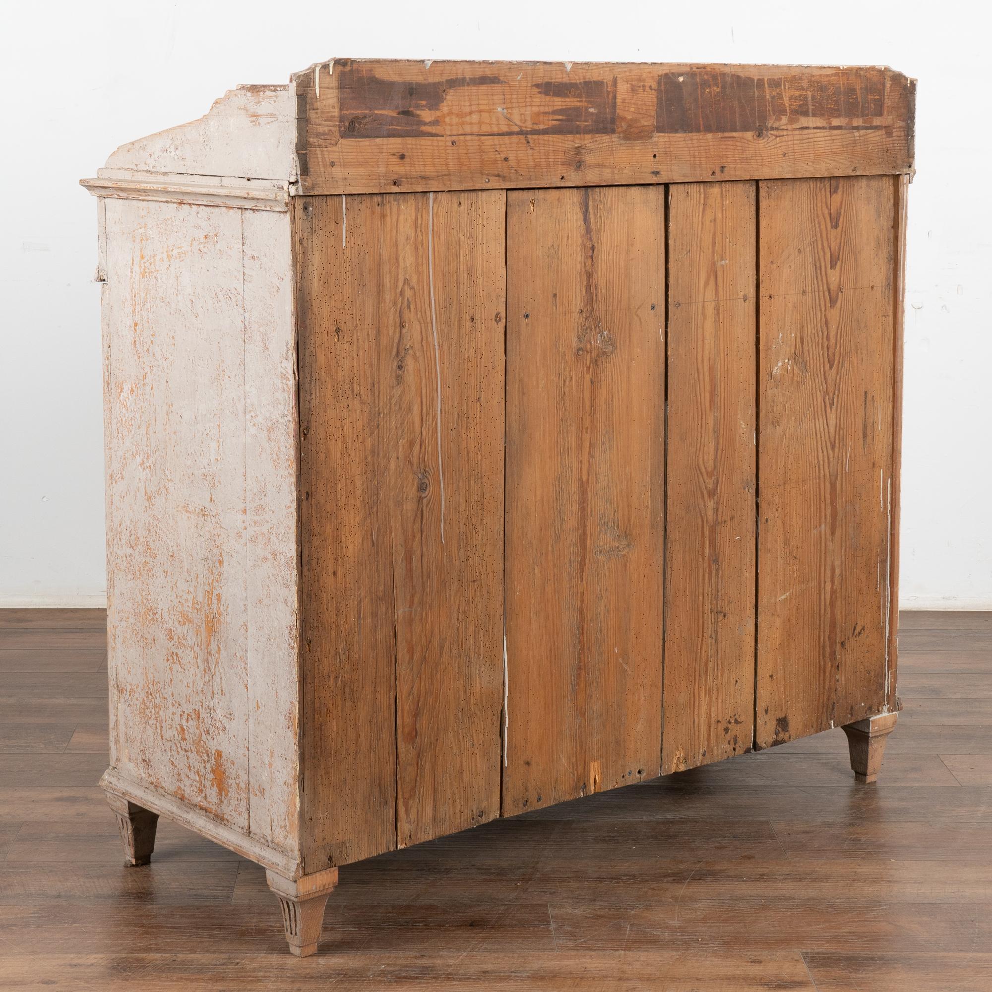 Original Gray Painted Gustavian Sideboard Buffet, Sweden circa 1840-60 7