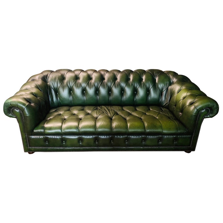 Original Green Chesterfield Sofa From, Are Chesterfield Sofas Good