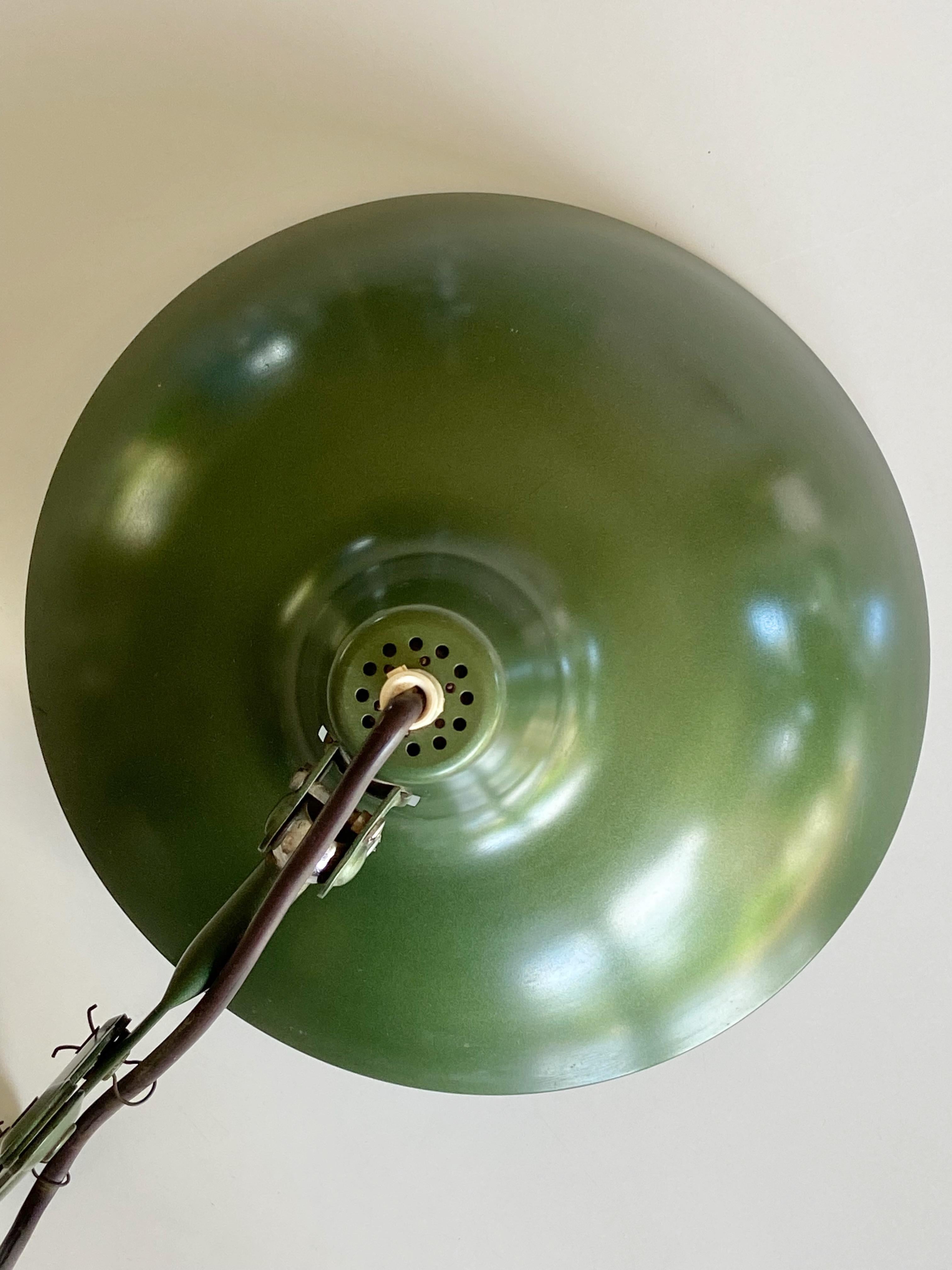 Metal Original Green Christian Dell Wall Lamp 6719 by Kaiser Idell, Germany