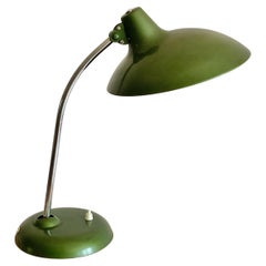 Original green metallic Christian Dell Table Lamp 6786 Desk Lamp by Kaiser Idell