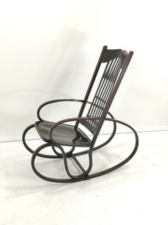 Original Gustav Siegel Bentwood Rocking Chair for Jacob & Josef Kohn, 1910s