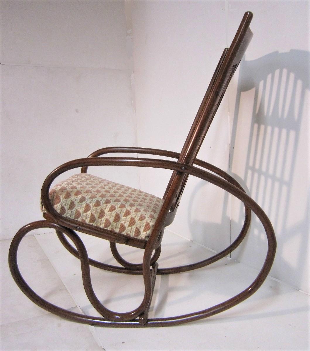 Original Gustav Siegel Bentwood Rocking Chair / Lounge, Jacob & Josef Kohn For Sale 9