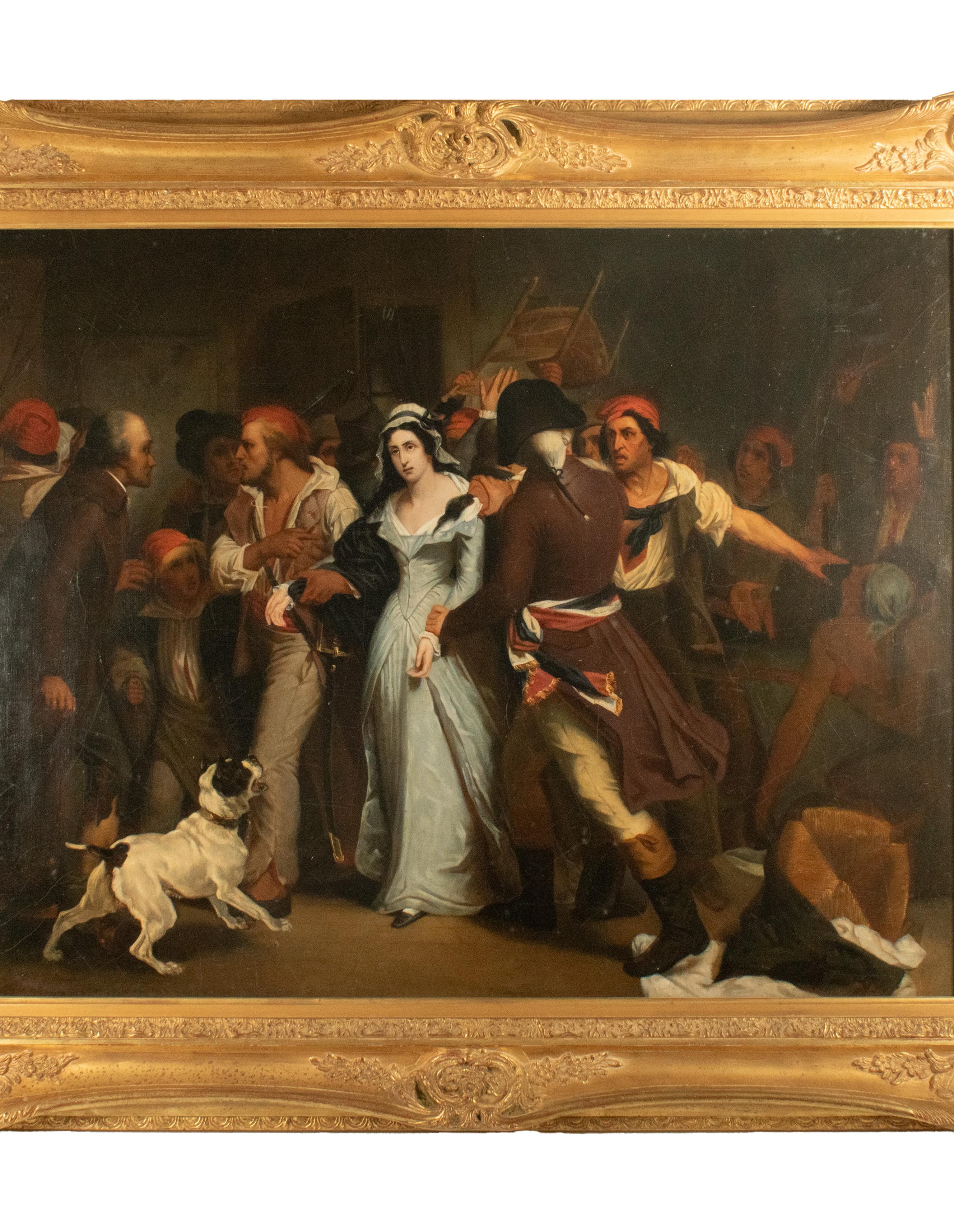 Henri Scheffer (1798-1862), L'arrestation de Charlotte Corday - Huile originale sur toile, signée, Circa 1830

Cette peinture à l'huile originale signée et documentée par Henri Scheffer offre une représentation puissante et émotionnellement