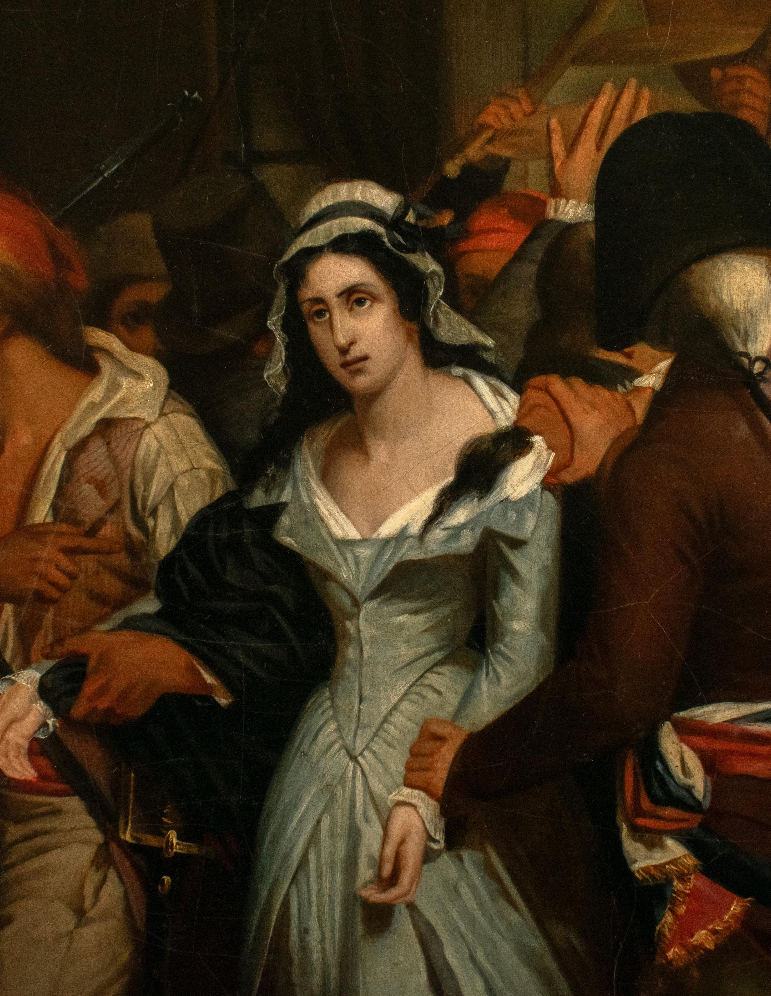Original H. Scheffer, Charlotte Corday, c.1830.  - Succession de Severin Wundermann Bon état - En vente à TEYJAT, FR