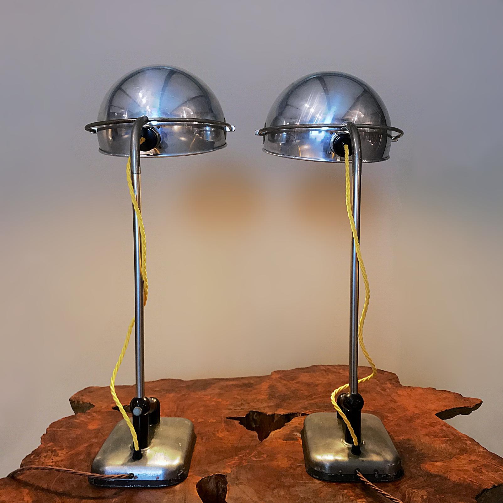 Original Hanau Bauhaus Globe Table Lamp, Alloy & Bakelit, 1930s, Germany 8
