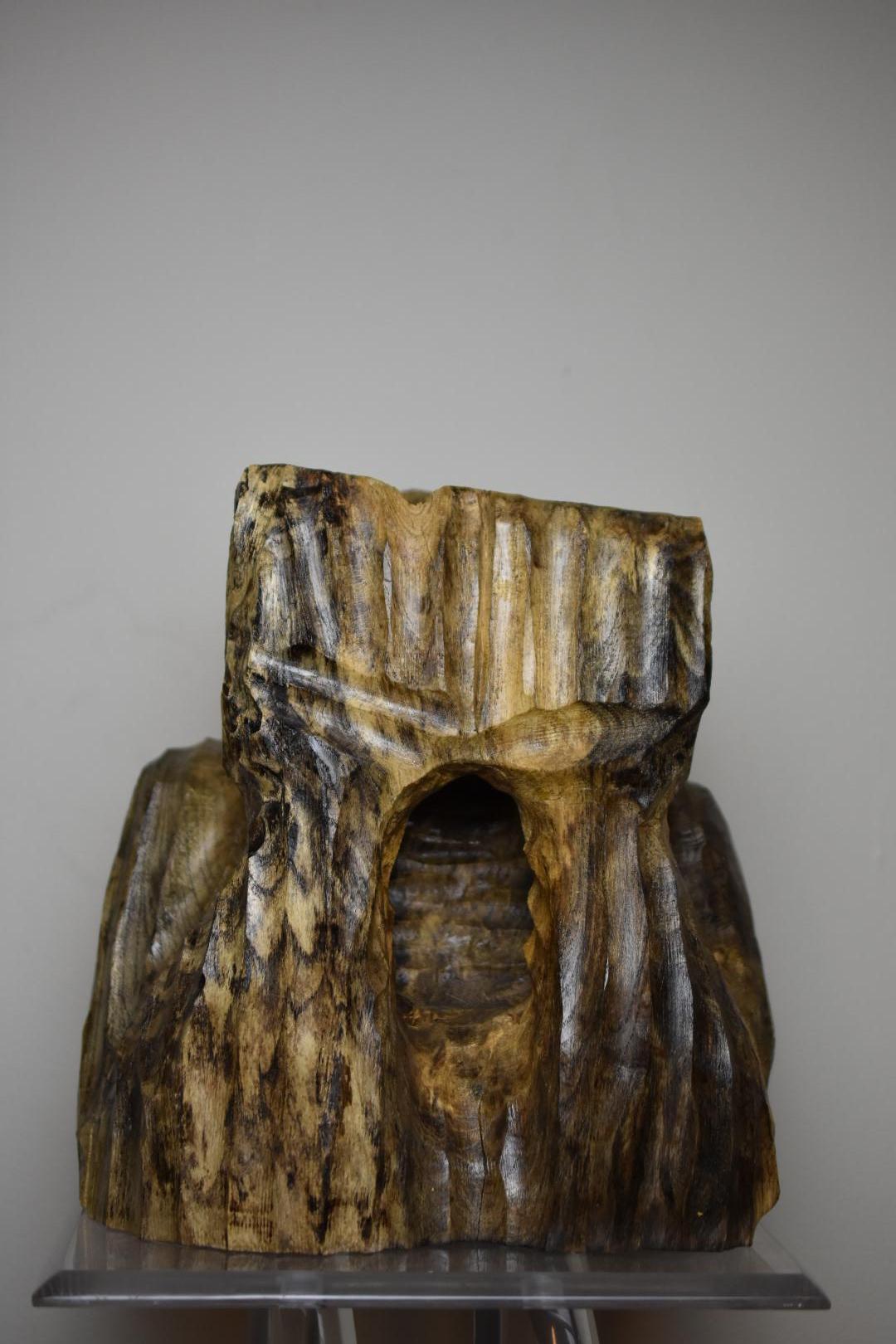 Original handgeschnitzte Original-Skulptur (Holz) im Angebot