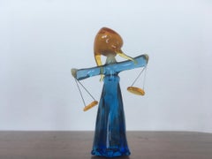 Scultura originale in vetro Hand Made, Segni dello Zodiaco / Bilancia, 1960