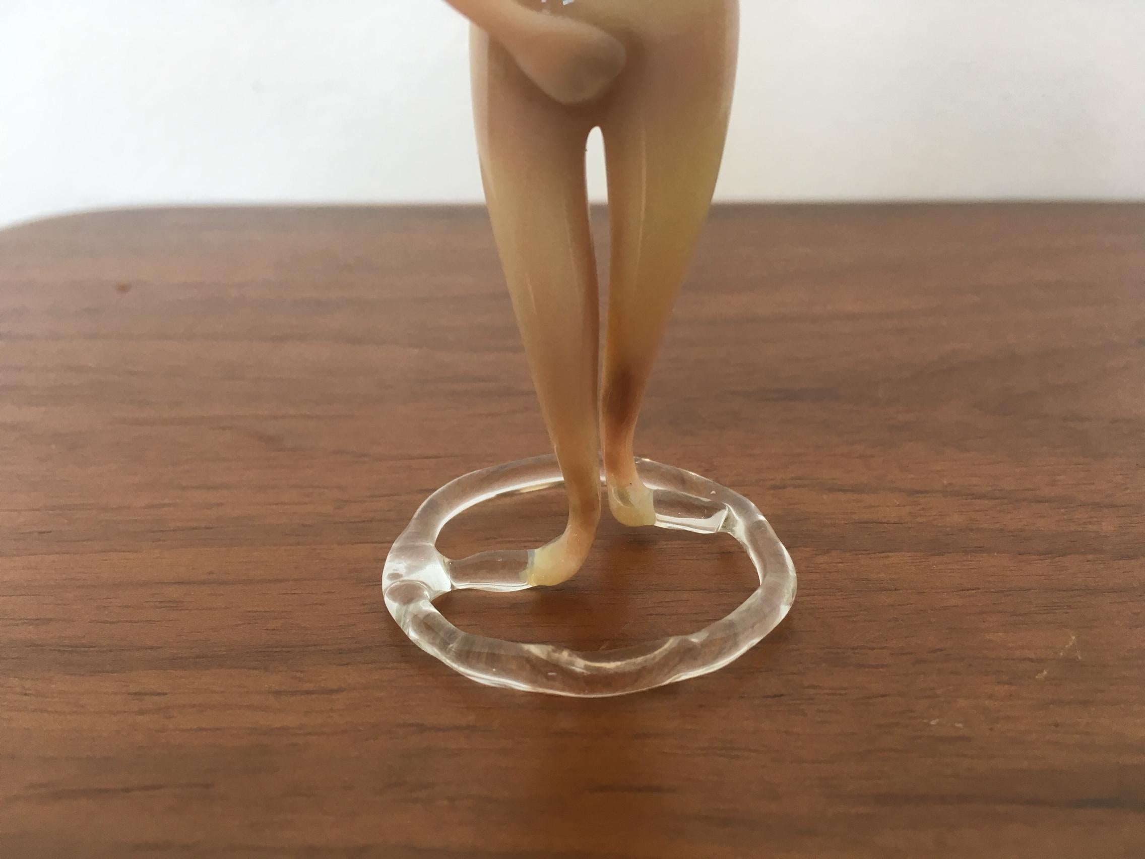 Mid-20th Century Original Hand Made Glass Sculpture, Signs of the Zodiac / Virgin, 1960 For Sale