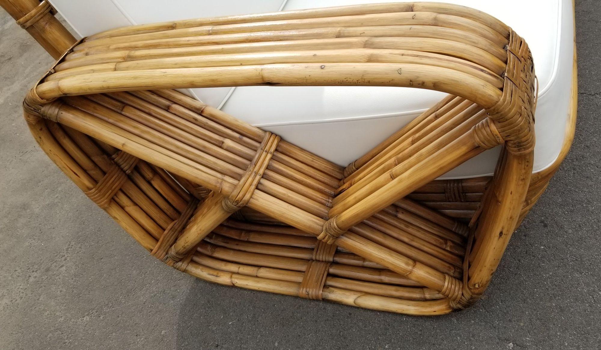 Original Hand Made Rattan By Paul Frankl, His Historic Six Strand Square Settee  13