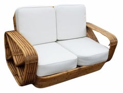 Original Hand Made Rattan By Paul Frankl, His Historic Six Strand Square Settee