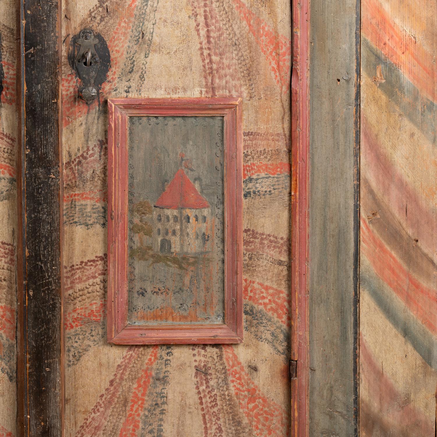 Original Hand Painted Armoire, Hungary dated 1785 For Sale 1