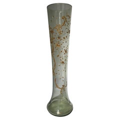 Original Hand-Painted Cherry Blossom Vase by Ludwig Moser