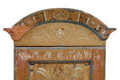 Original hand painted Swedish pine wall cabinet