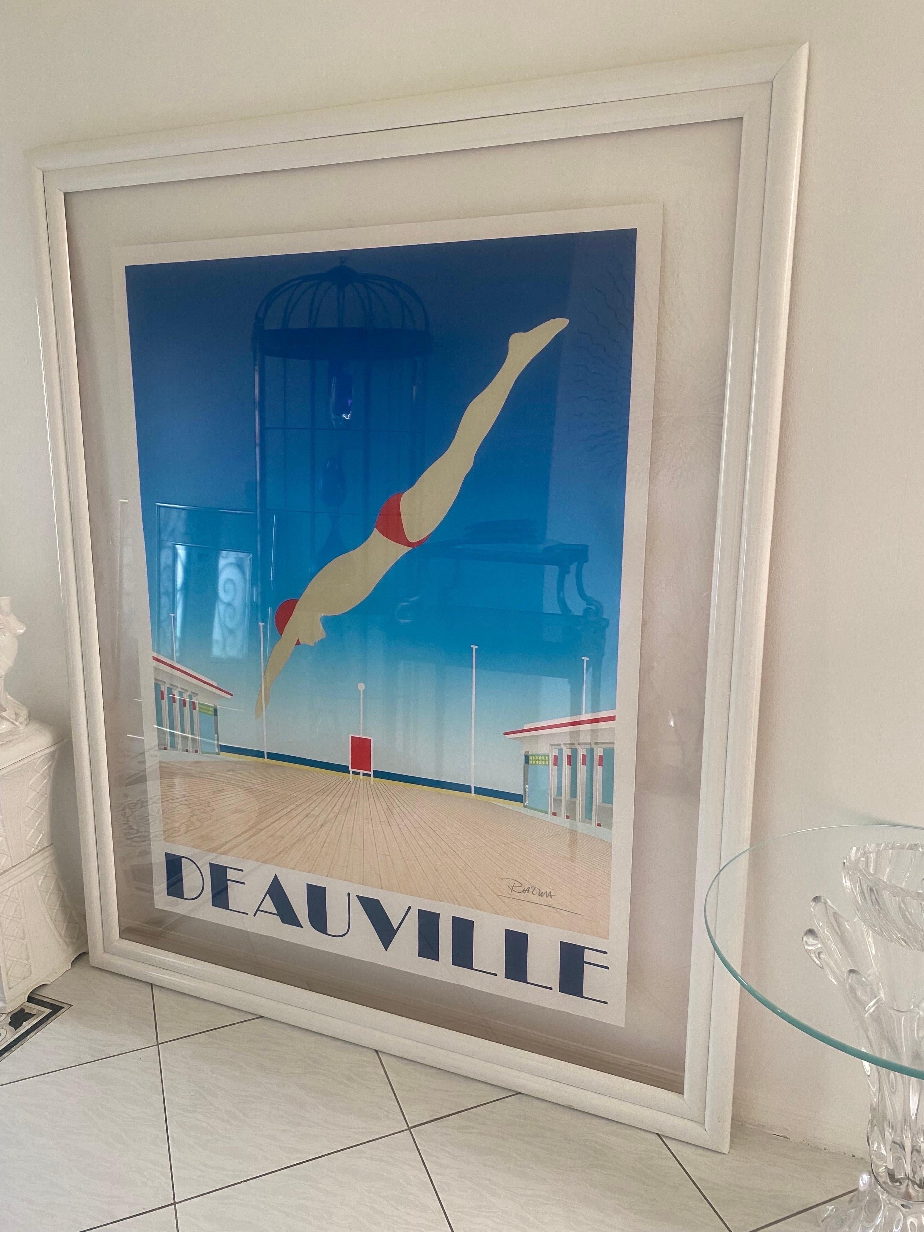Original Hand Signed Razzia Framed Deauville Poster, Art Deco For Sale 13
