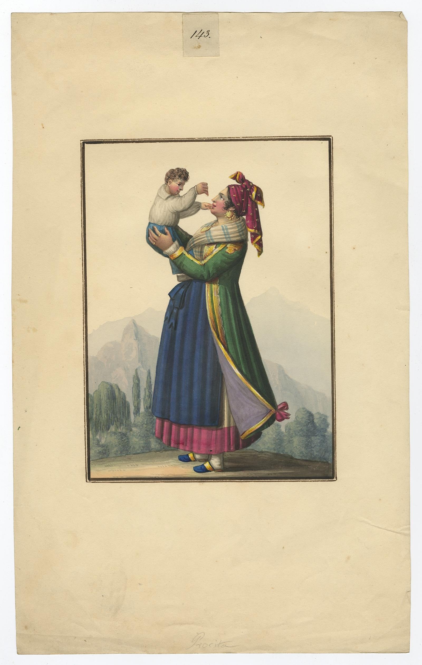 Untitled costume print of a woman carrying her child. This costume most likely originates from East Europe (Poland?). Source unknown, to be determined. 

Artists and Engravers: Anonymous.

Condition: Very good, please study image carefully.