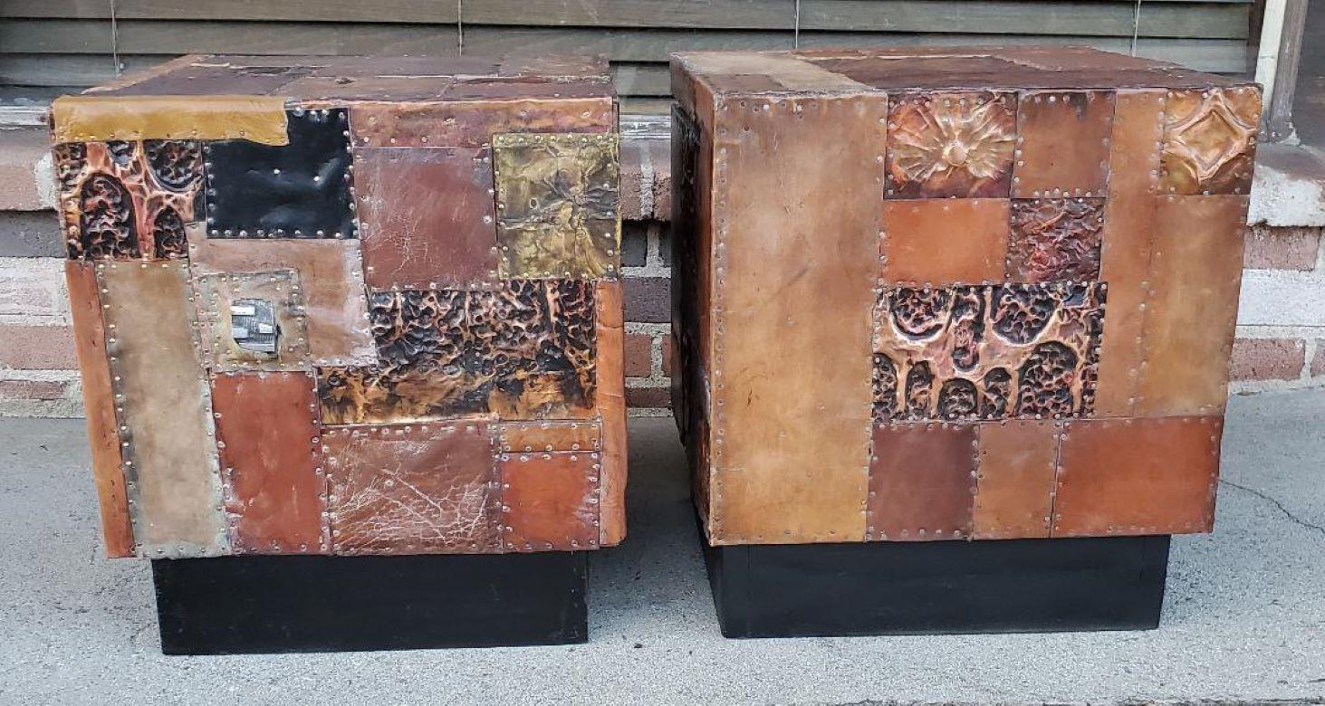 Bases de table originales brutalistes fabriquées à la main par l'artisan Lou Ramirez de Los Angeles en vente 3