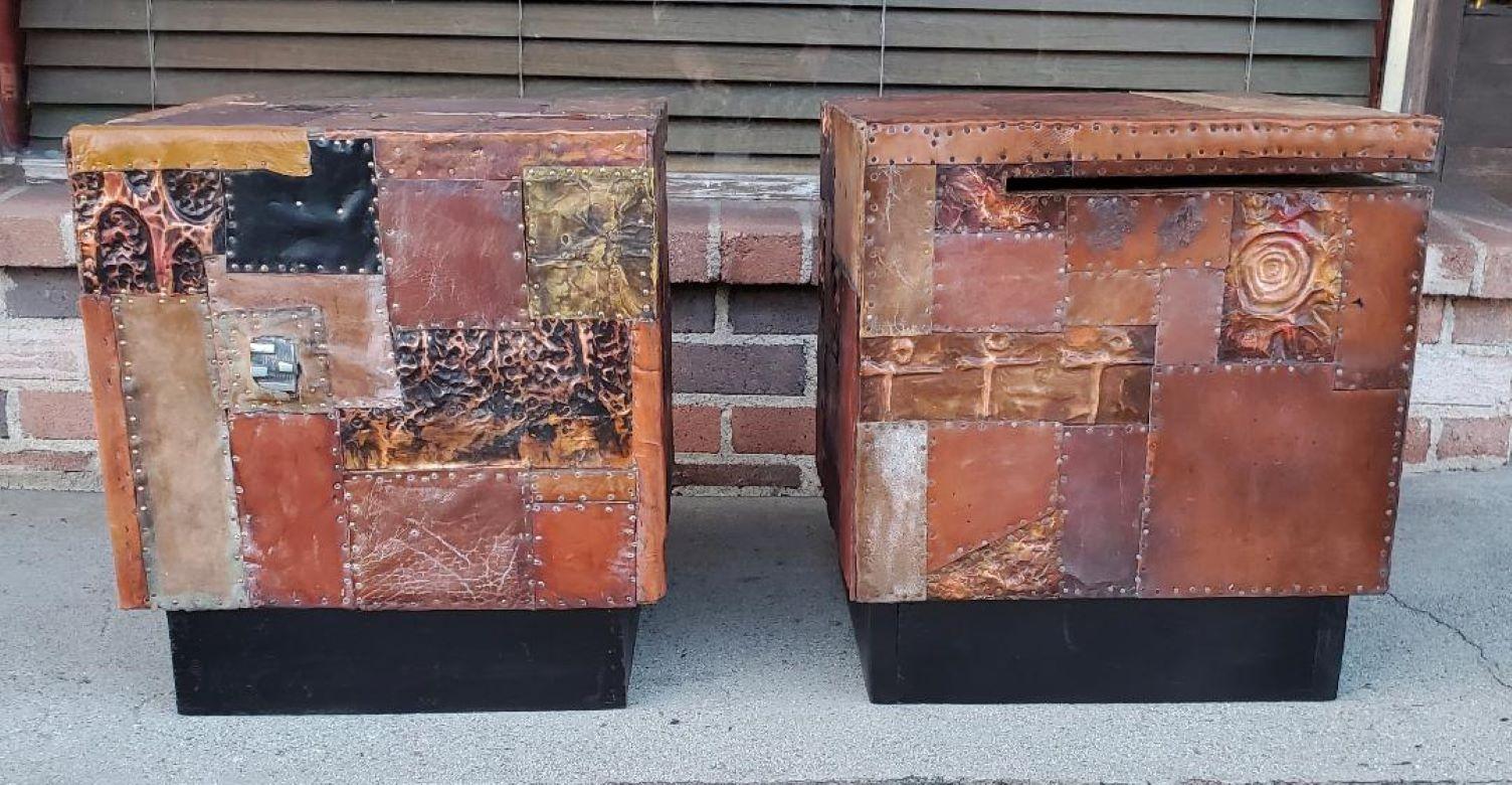 Bases de table originales brutalistes fabriquées à la main par l'artisan Lou Ramirez de Los Angeles Bon état - En vente à Monrovia, CA