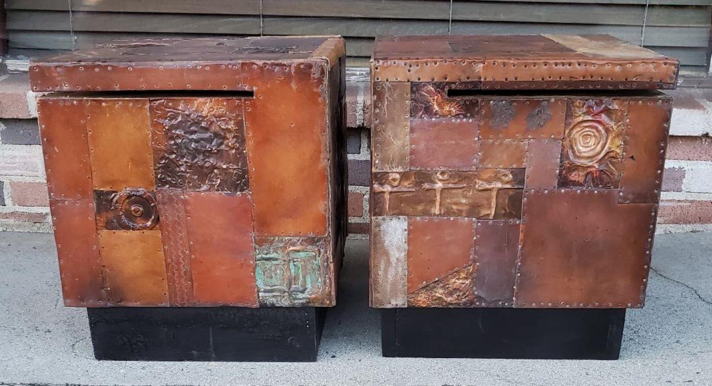 Bases de table originales brutalistes fabriquées à la main par l'artisan Lou Ramirez de Los Angeles en vente 1