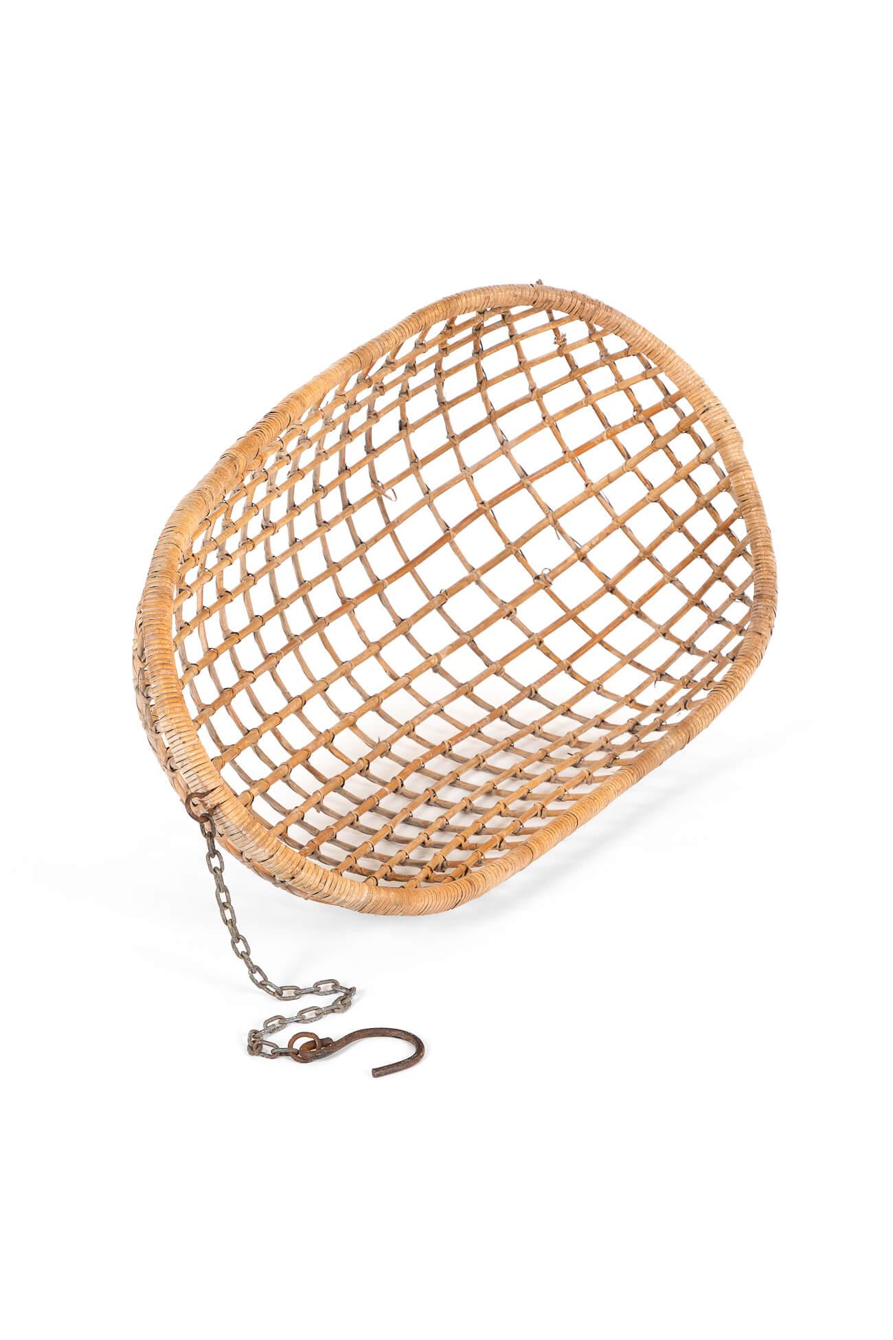 Original Hanging Bamboo Egg Chair For Sale 4