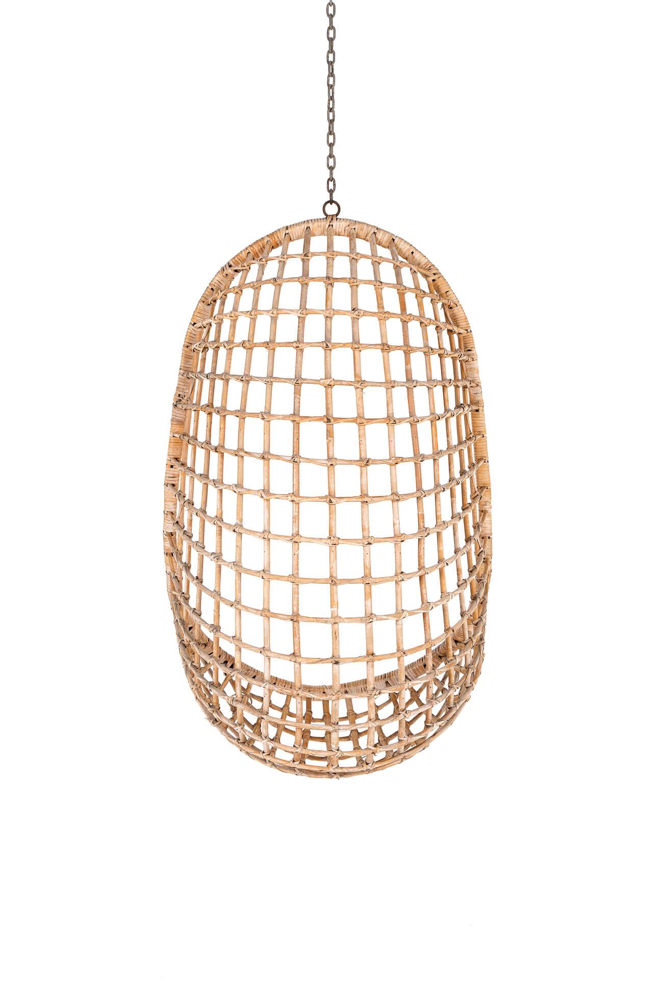 Original Hanging Bamboo Egg Chair In Good Condition For Sale In Faversham, GB