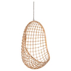 Retro Original Hanging Bamboo Egg Chair