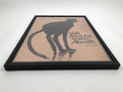 Original Swiss Black Cat Cabaret Poster, circa 1949