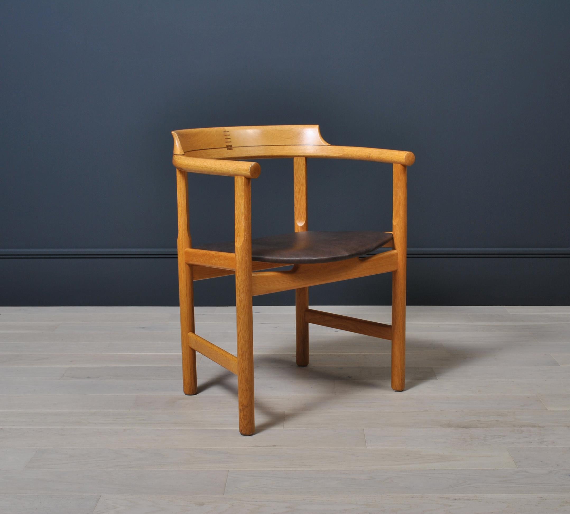 Danish Original Hans J Wegner, Oak PP52 Chair