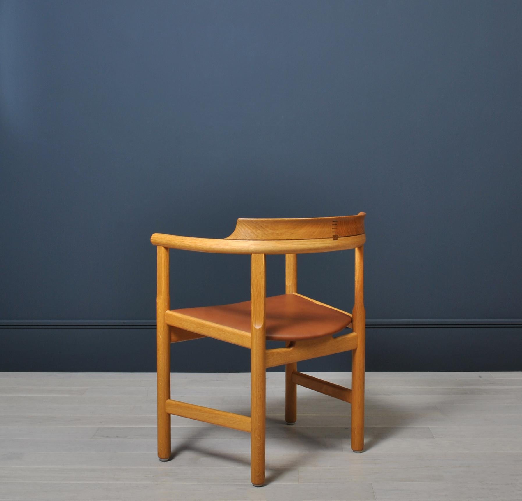 Danish Original Hans J Wegner PP52 Chair, Oak