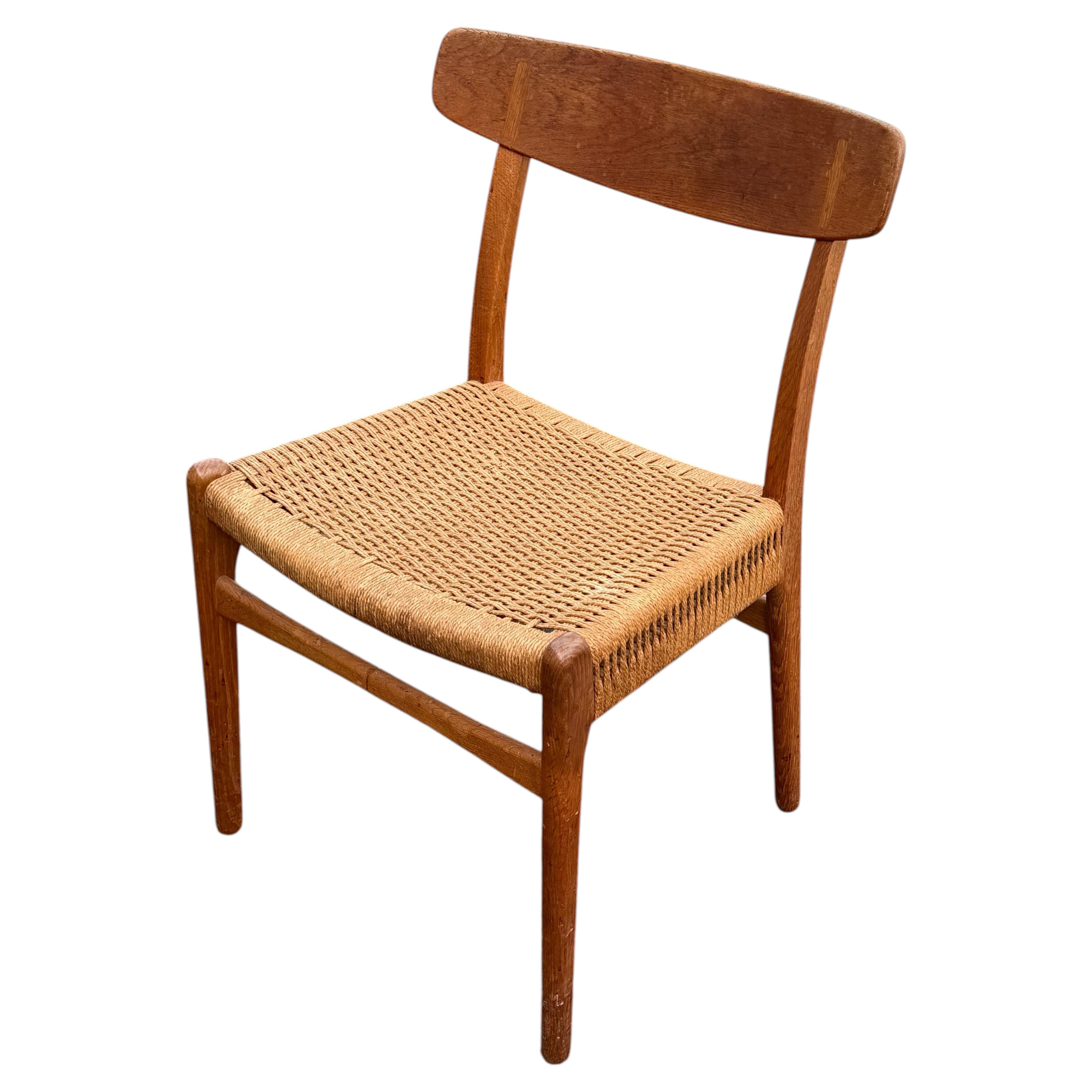 Silla original Hans Wegner CH 23 Patina Oak ca' 1960's en venta