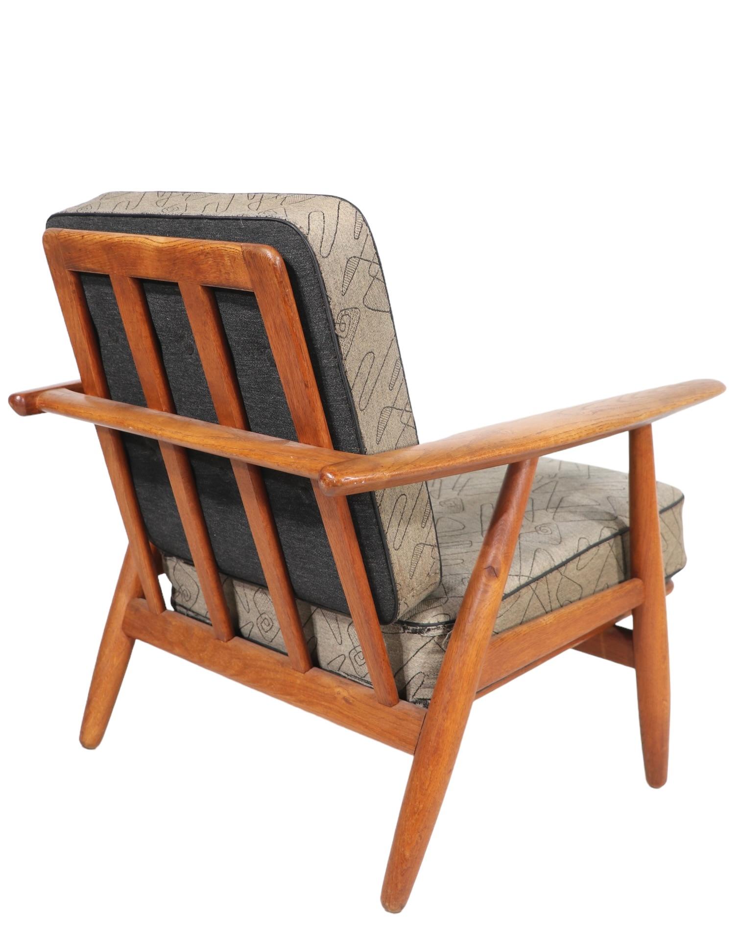 Original Hans Wegner Cigar Chair Made in Denmark for GETAMA c 1950's For Sale 6
