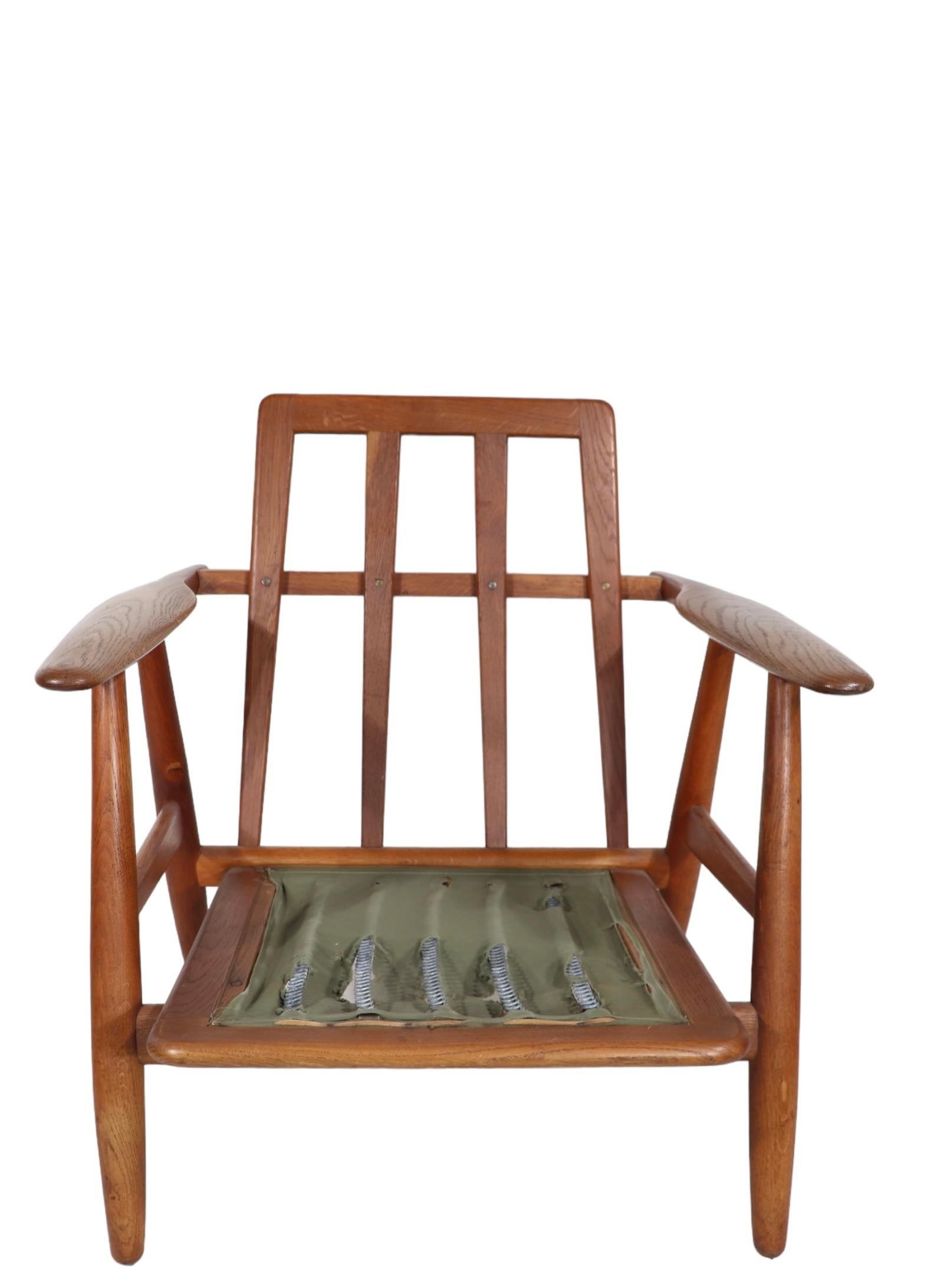 Original Hans Wegner Cigar Chair Made in Denmark for GETAMA c 1950's For Sale 12