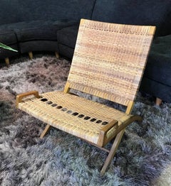 Hans Wegner Midcentury Original Classic JH-512 Folding Lounge Chair, 1950s
