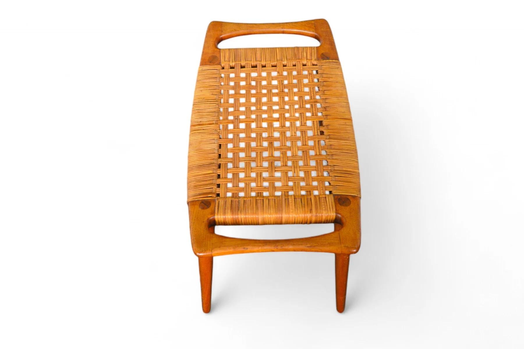 Origin: Denmark
Designer: Hans Wegner
Manufacturer: Johannes Hansen
Era: 1953
Materials: Teak, Cane
Measurements: 26