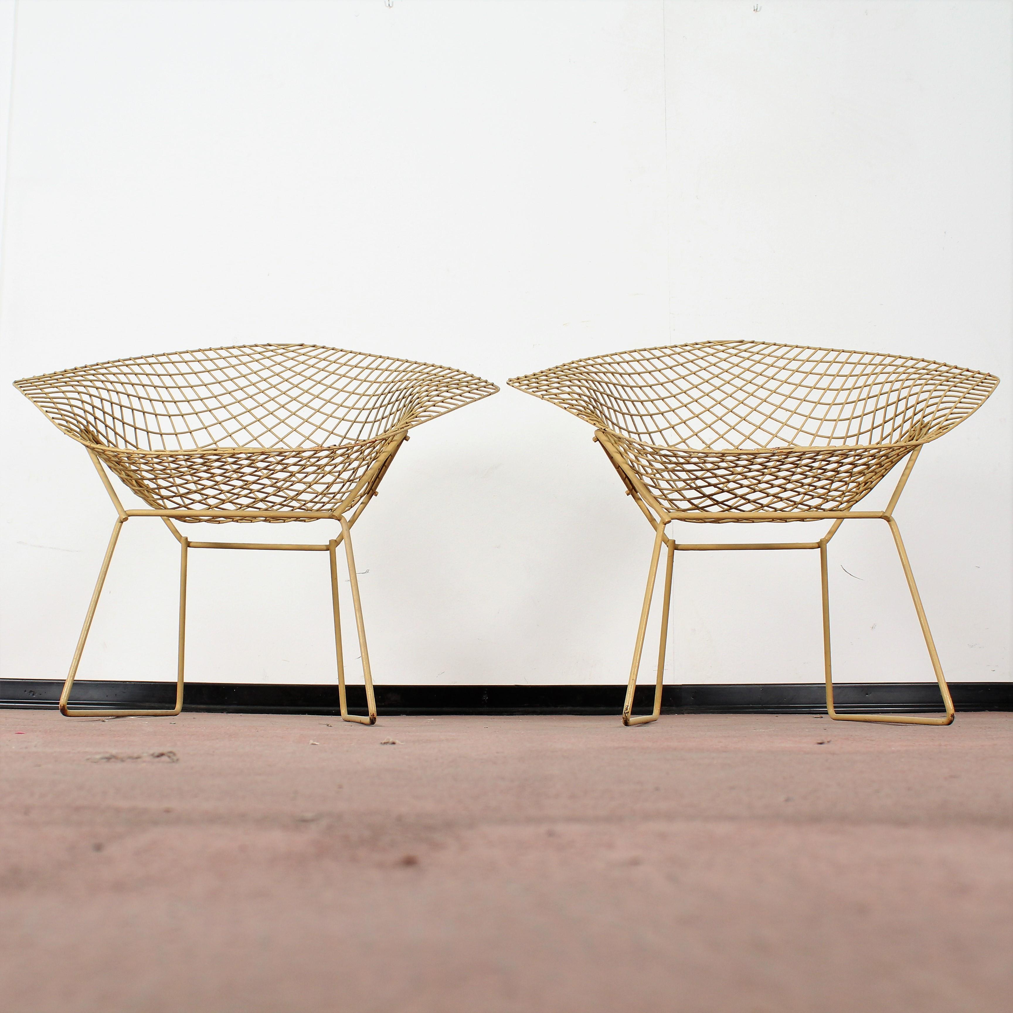 Midcentury Original  “Diamond” Chairs Harry Bertoia for Knoll Italy 1960s 2