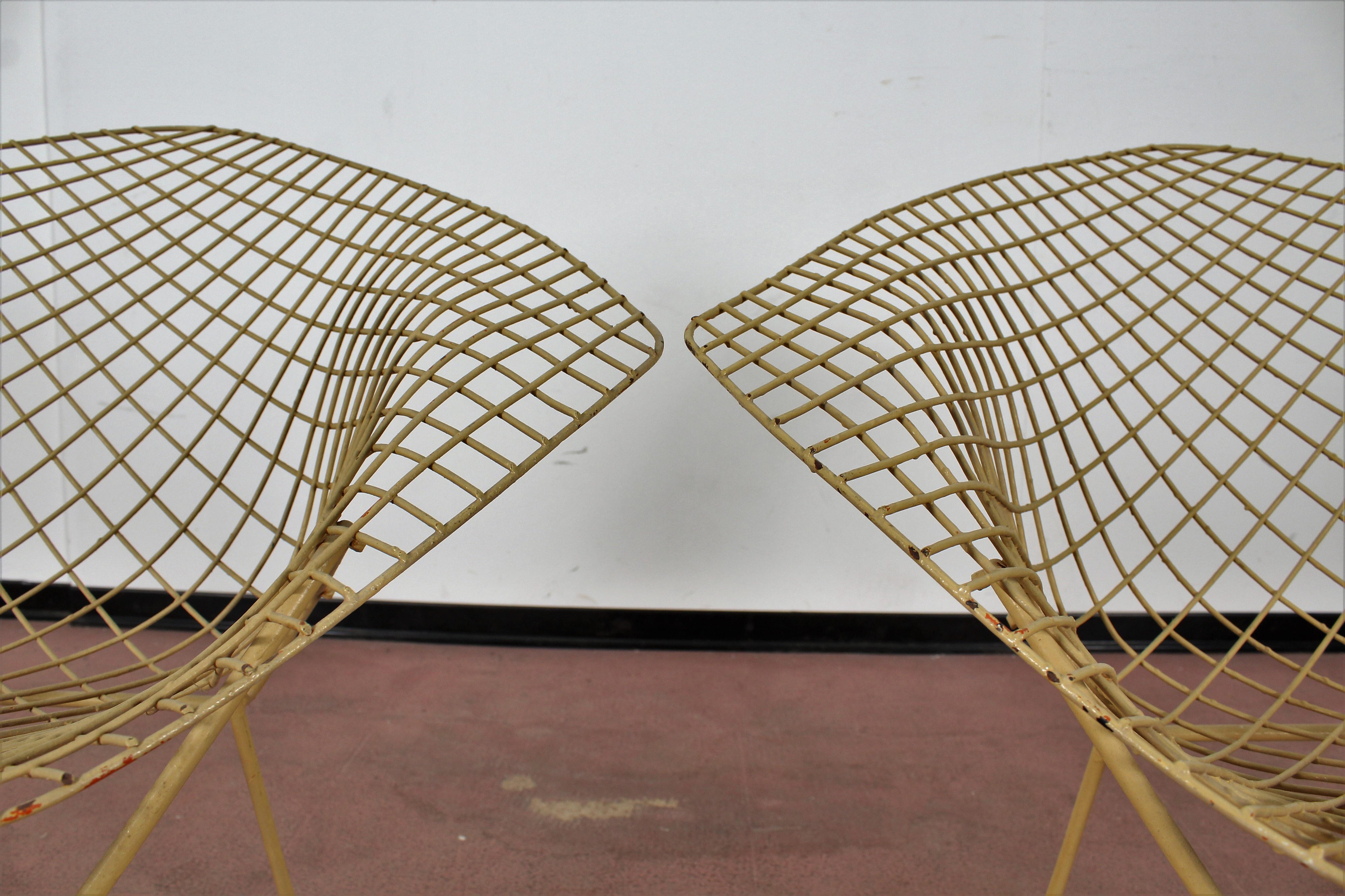 Midcentury Original  “Diamond” Chairs Harry Bertoia for Knoll Italy 1960s 3