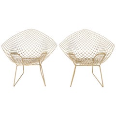 Vintage Midcentury Original  “Diamond” Chairs Harry Bertoia for Knoll Italy 1960s
