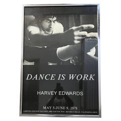 Poster originale di Harvey Edwards Dance Is Work con cornice. Dal 1978