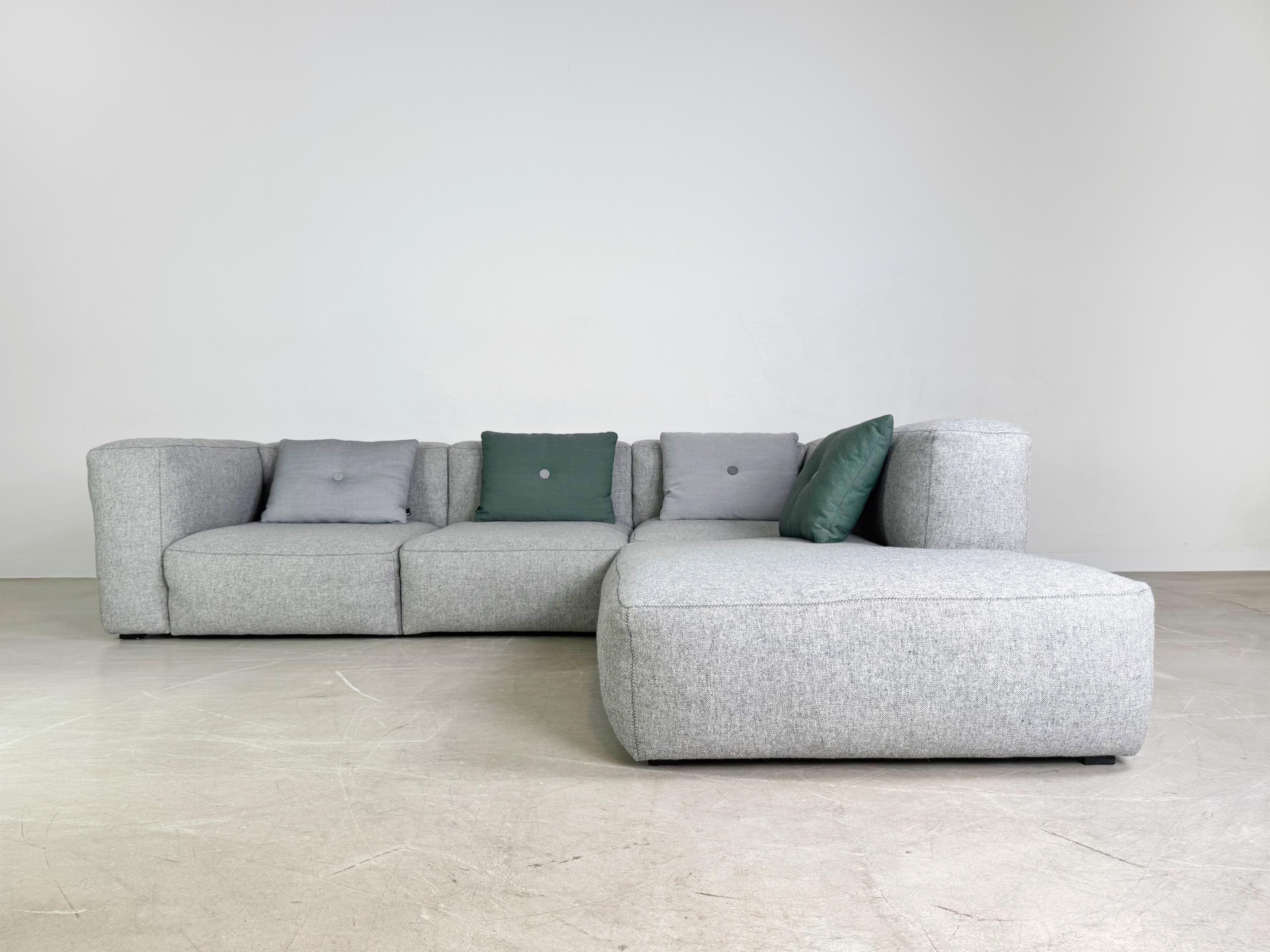 Postmoderne Original HAY Mags Soft Ecksofa Couch + Kissen Design Dreisitzer en vente