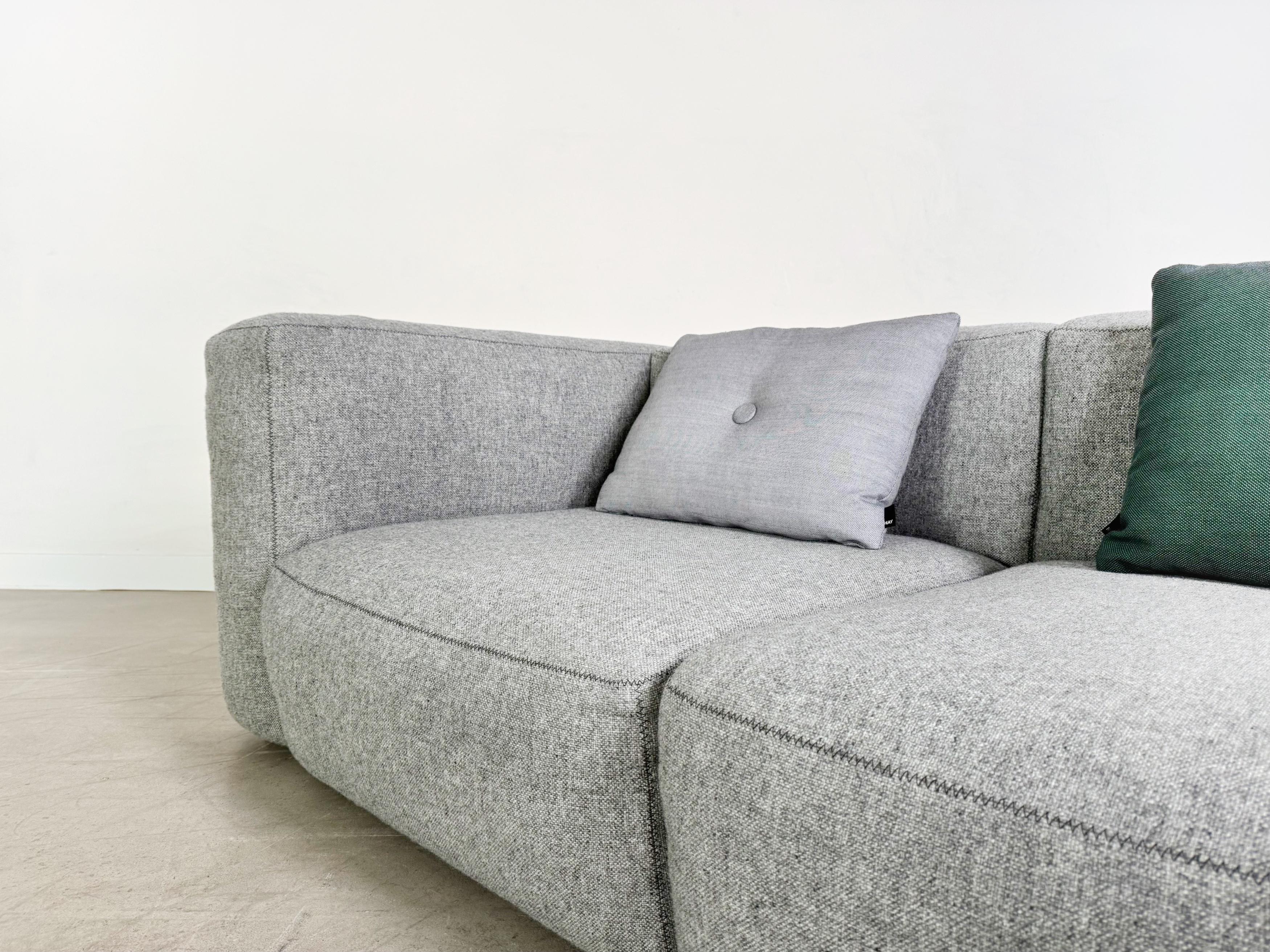 Tissu Original HAY Mags Soft Ecksofa Couch + Kissen Design Dreisitzer en vente
