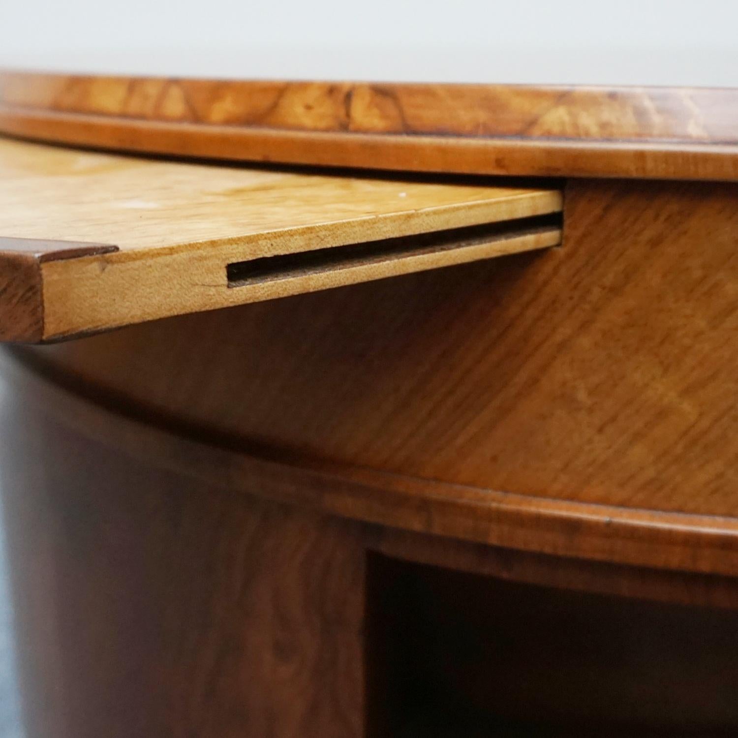 Original Heal's of London Walnut and Karelian Birch Library/Side Table C 1930 6