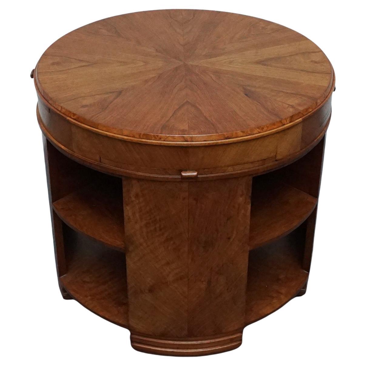 Original Heal's of London Walnut and Karelian Birch Library/Side Table C 1930
