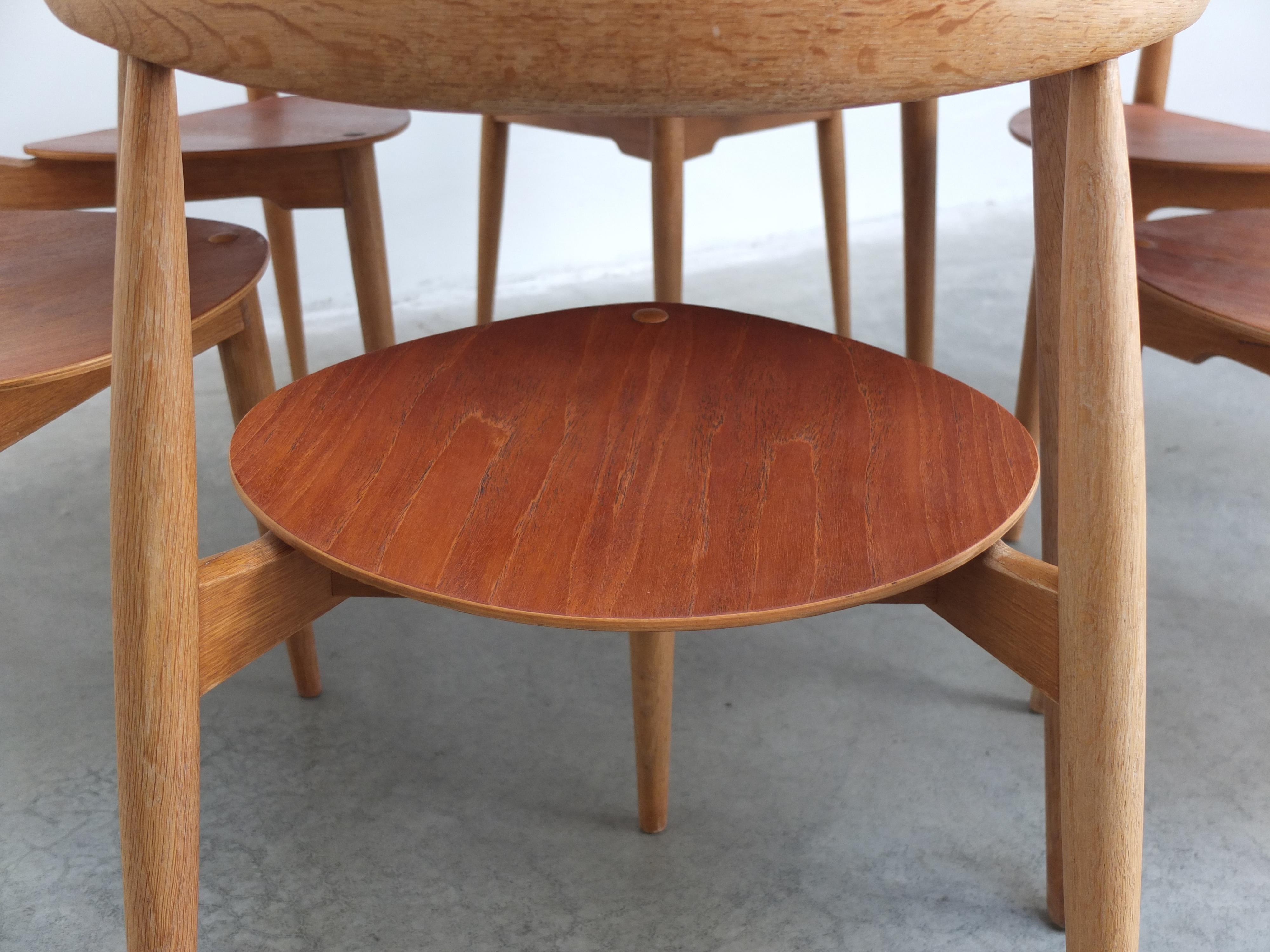 Original 'Heart' Dining Set by Hans Wegner for Fritz Hansen, 1952 2