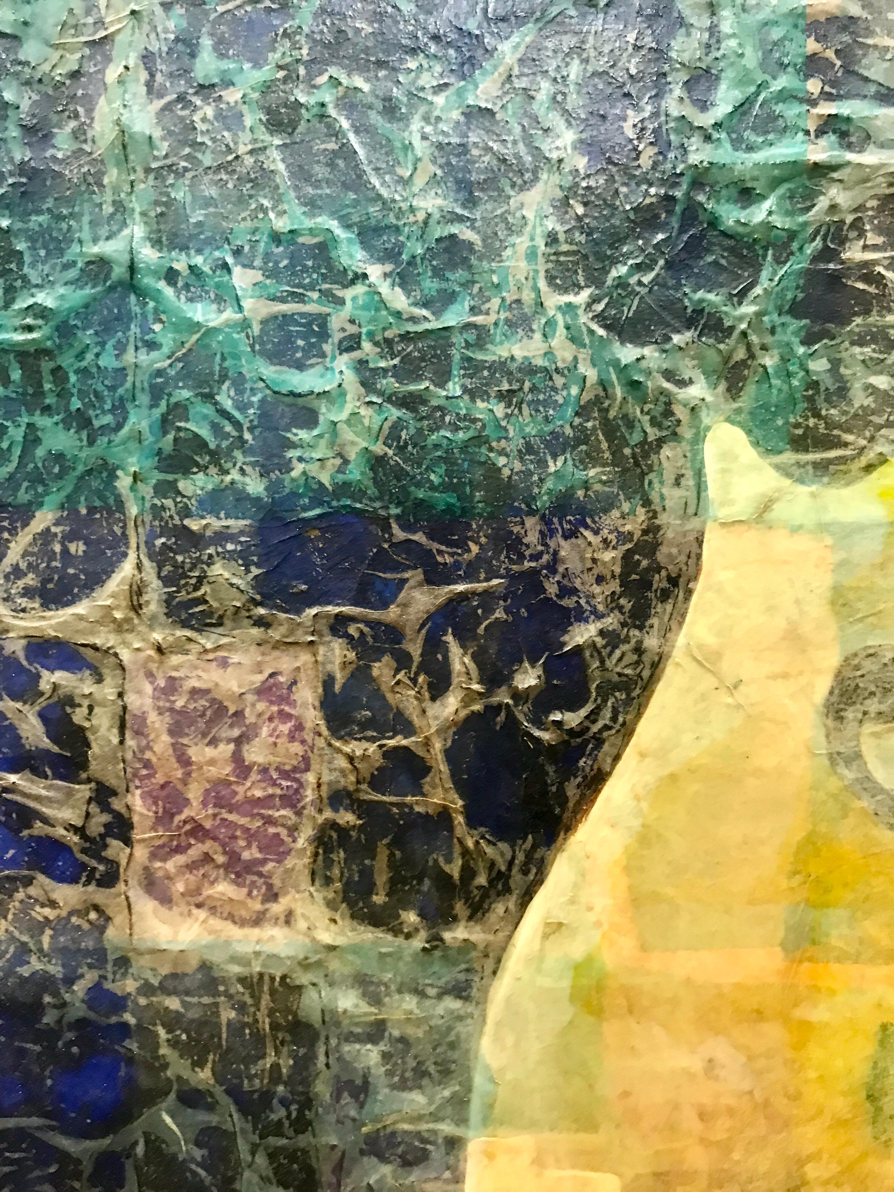 Mixed-Media-Jazz-Gemälde, Herbert Jacobs, Moderne der Mitte des Jahrhunderts, 1970er Jahre im Zustand „Gut“ in West Hartford, CT